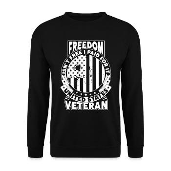 La liberté n’est pas gratuite J’ai payé pour elle Vétéran militaire - Sweat-shirt Unisexe - noir - Devant - Alina (178cm) & Michal (187cm)