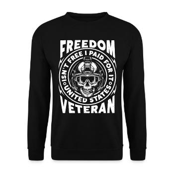 La liberté n’est pas gratuite J’ai payé pour elle Vétéran militaire - Sweat-shirt Unisexe - noir - Devant - Alina (178cm) & Michal (187cm)