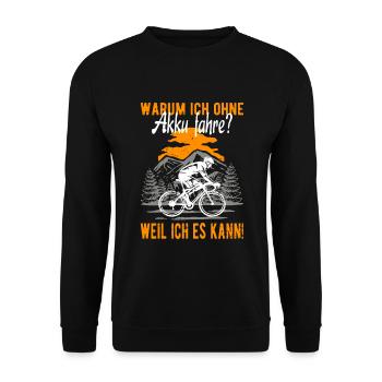 Fahrrad Rennrad Radsport - Unisex Pullover - Schwarz - Vorne - Alina (178cm) & Michal (187cm)