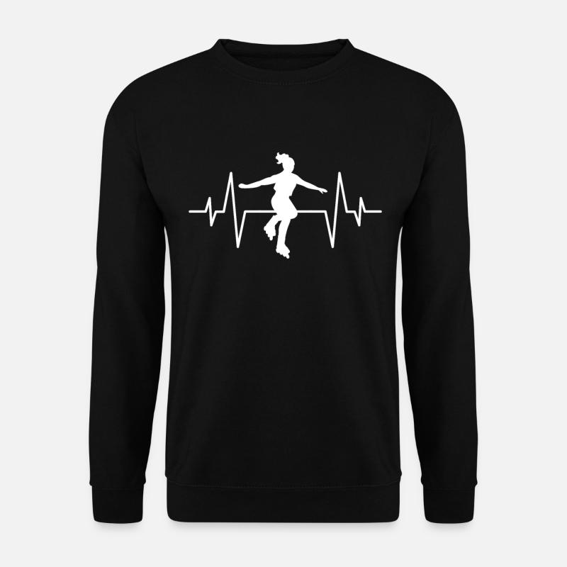 Inline skaten Herzschlag - Unisex Pullover - Schwarz