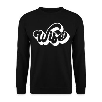 Coole Frau Matching Paar Hochzeitsfeier Ehe - Unisex Pullover - Schwarz - Vorne - Alina (178cm) & Michal (187cm)