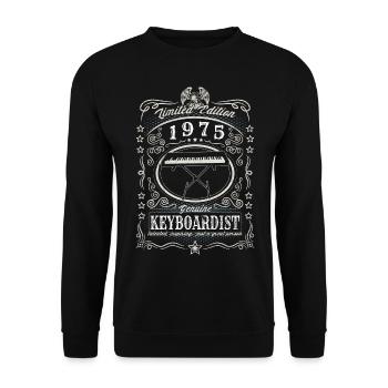 Vintage 1975 Claviériste Anniversaire Cadeau Hobby - Sweat-shirt Unisexe - noir - Devant - Alina (178cm) & Michal (187cm)
