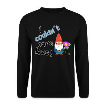 Je m’en fous. Sinistre jardin drôle - Sweat-shirt Unisexe - noir - Devant - Alina (178cm) & Michal (187cm)