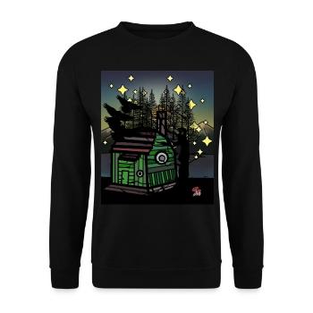 Cabane Forest Maison de sorcière Raben Conte de fées Enfants - Sweat-shirt Unisexe - noir - Devant - Alina (178cm) & Michal (187cm)