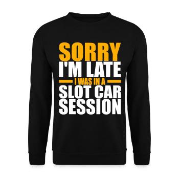 Slotcar Slotracing - Unisex Pullover - Schwarz - Vorne - Alina (178cm) & Michal (187cm)