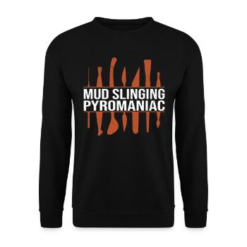 Töpfern Ton Töpferkurs Töpferei Getöpfert - Unisex Pullover - Schwarz - Vorne - Alina (178cm) & Michal (187cm)