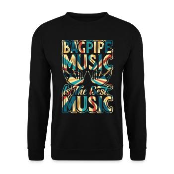 Bagpipes Music Is The Best Music - Bagpipe Player - Unisex Sweatshirt - black - Front - Alina (178cm) & Michal (187cm)