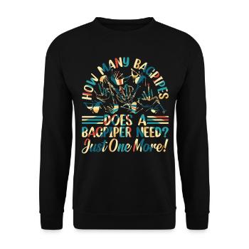 De combien de cornemuses un joueur de cornemuse a-t-il besoin? Cornemuseur - Sweat-shirt Unisexe - noir - Devant - Alina (178cm) & Michal (187cm)