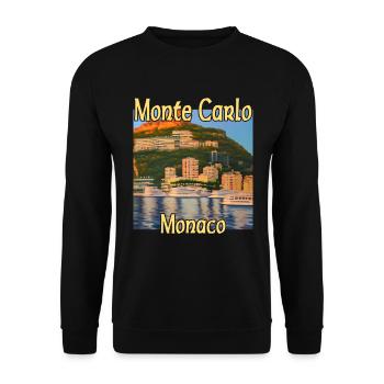 Monte Carlo Coucher de soleil - Sweat-shirt Unisexe - noir - Devant - Alina (178cm) & Michal (187cm)