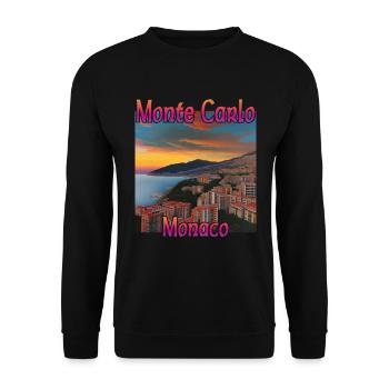 Monte Carlo Coucher de soleil - Sweat-shirt Unisexe - noir - Devant - Alina (178cm) & Michal (187cm)