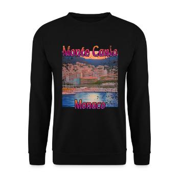 Monte Carlo Coucher de soleil - Sweat-shirt Unisexe - noir - Devant - Alina (178cm) & Michal (187cm)