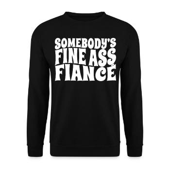 Jemandes feiner Verlobter, Bräutigam zu sein Verlobung - Unisex Pullover - Schwarz - Vorne - Alina (178cm) & Michal (187cm)