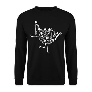 Joueur de cornemuse drôle - Sweat-shirt Unisexe - noir - Devant - Alina (178cm) & Michal (187cm)