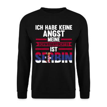Ich habe keine Angst meine Schwiegertochter ist Se - Unisex Pullover - Schwarz - Vorne - Alina (178cm) & Michal (187cm)