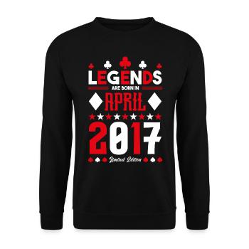 Birthday gift April 2017. card games. - Unisex Sweatshirt - black - Front - Alina (178cm) & Michal (187cm)
