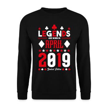 cadeau d'anniversaire avril 2019. jeux de carte. - Sweat-shirt Unisexe - noir - Devant - Alina (178cm) & Michal (187cm)