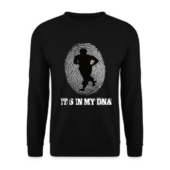 Laufsport Joggen Its In My Dna - Unisex Pullover - Schwarz - Vorne - Alina (178cm) & Michal (187cm)