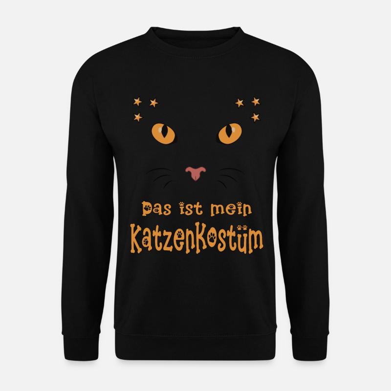 Karneval Katzen Gesicht mit Sternchen - Unisex Pullover - Schwarz