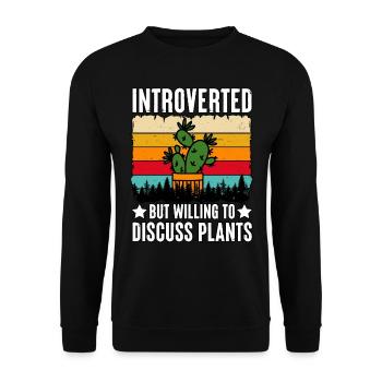 Introverti mais introverti botaniste Horticulteur - Sweat-shirt Unisexe - noir - Devant - Alina (178cm) & Michal (187cm)