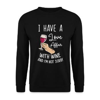 Weintrinken Weinverkostung Weinliebhaber - Unisex Pullover - Schwarz - Vorne - Alina (178cm) & Michal (187cm)