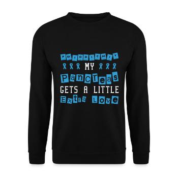 Diabetische Bauchspeicheldrüse - Unisex Pullover - Schwarz - Vorne - Alina (178cm) & Michal (187cm)
