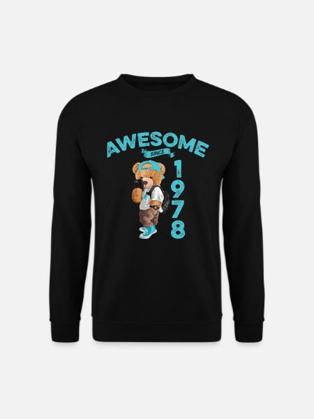 1978 Geburtstag Teddy Bär Awesome since - Unisex Pullover - Schwarz