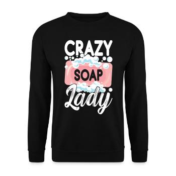 Savonnier fabrication de savon - Sweat-shirt Unisexe - noir - Devant - Alina (178cm) & Michal (187cm)