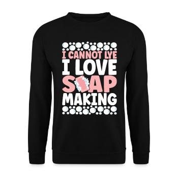 Savonnier fabrication de savon - Sweat-shirt Unisexe - noir - Devant - Alina (178cm) & Michal (187cm)