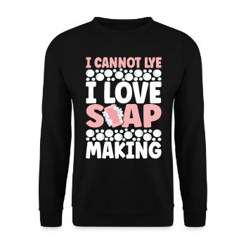 Savonnier fabrication de savon - Sweat-shirt Unisexe - noir - Devant - Alina (178cm) & Michal (187cm)