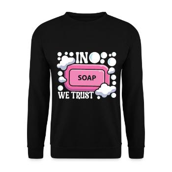 Savonnier fabrication de savon - Sweat-shirt Unisexe - noir - Devant - Alina (178cm) & Michal (187cm)