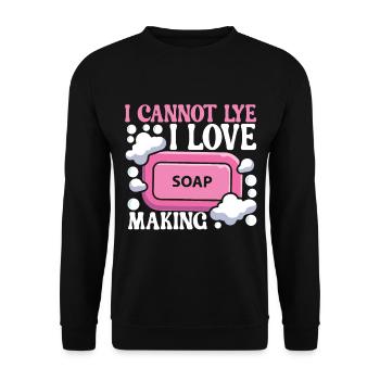 Savonnier fabrication de savon - Sweat-shirt Unisexe - noir - Devant - Alina (178cm) & Michal (187cm)