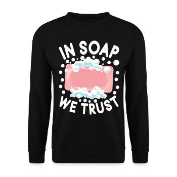 Savonnier fabrication de savon - Sweat-shirt Unisexe - noir - Devant - Alina (178cm) & Michal (187cm)
