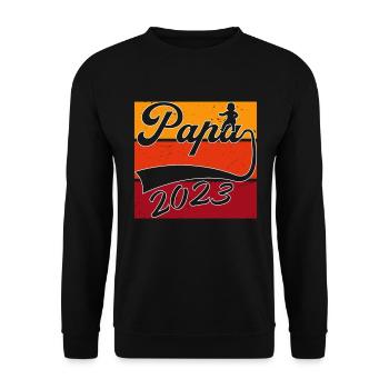 Papa 2023 - Sweat-shirt Unisexe - noir - Devant - Alina (178cm) & Michal (187cm)