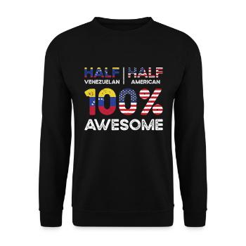 Geborener Venezolaner Venezuela Amerikaner USA - Unisex Pullover - Schwarz - Vorne - Alina (178cm) & Michal (187cm)