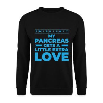 Diabetische Bauchspeicheldrüse - Unisex Pullover - Schwarz - Vorne - Alina (178cm) & Michal (187cm)