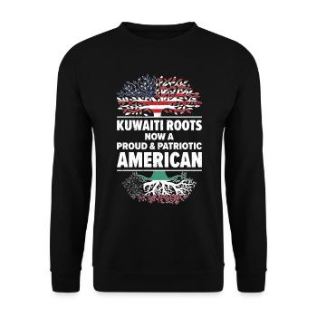 Geboren in Kuwait Kuwait Amerikaner USA - Unisex Pullover - Schwarz - Vorne - Alina (178cm) & Michal (187cm)