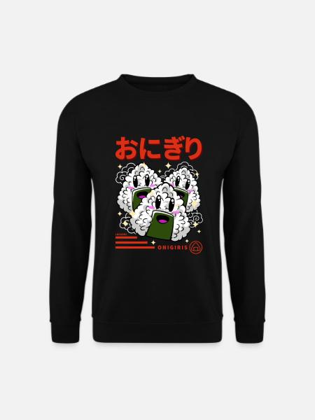 Japan small Onigiris Kanji - Unisex Sweatshirt - black