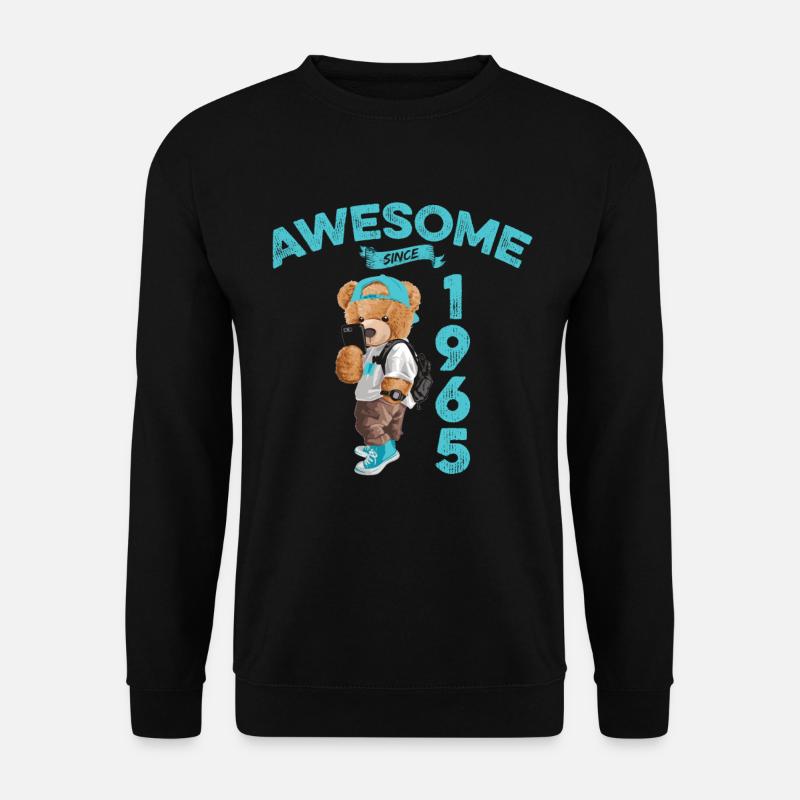 1965 Geburtstag Teddy Bär Awesome since - Unisex Pullover - Schwarz