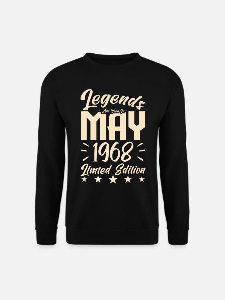 Geboren 1968 Geburtstagsgeschenk 1968. - Unisex Pullover - Schwarz