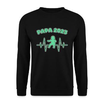 Papa 2023 - Sweat-shirt Unisexe - noir - Devant - Alina (178cm) & Michal (187cm)