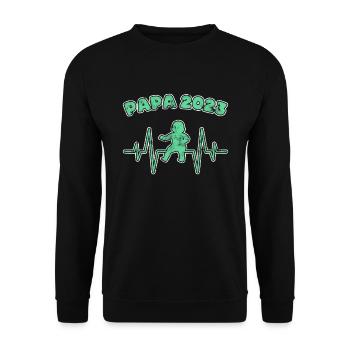 Papa 2023 - Sweat-shirt Unisexe - noir - Devant - Alina (178cm) & Michal (187cm)