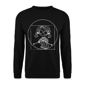 Tricoter Tricoter Tricoter - Sweat-shirt Unisexe - noir - Devant - Alina (178cm) & Michal (187cm)