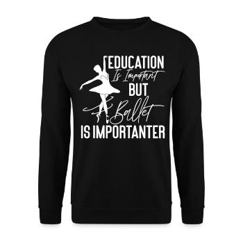 Ballet Dancer Dance Girl Ballerina - Unisex Pullover - Schwarz - Vorne - Alina (178cm) & Michal (187cm)