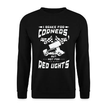 Sprint Car Dirt Track Racing - Unisex Sweatshirt - black - Front - Alina (178cm) & Michal (187cm)