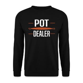 Poterie Argile Cours de poterie Poterie Getöpfert - Sweat-shirt Unisexe - noir - Devant - Alina (178cm) & Michal (187cm)