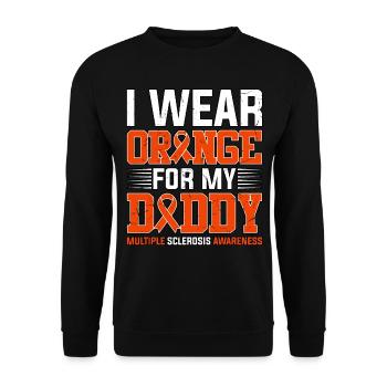 I Wear Orange For My Daddy Multiple Sclerosis - Unisex Sweatshirt - black - Front - Alina (178cm) & Michal (187cm)