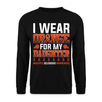 I Wear Orange For My Daughter Multiple Sclerosis - Unisex Sweatshirt - black - Front - Alina (178cm) & Michal (187cm)