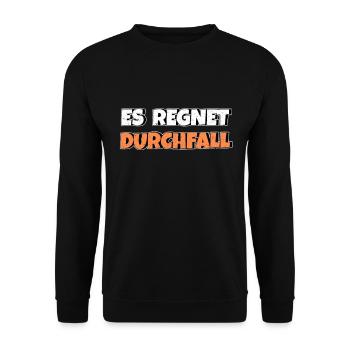 Es regnet Durchfall - Unisex Pullover - Schwarz - Vorne - Alina (178cm) & Michal (187cm)