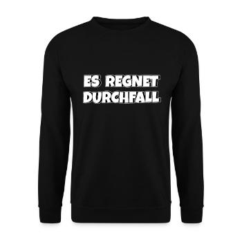 Es regnet Durchfall - Unisex Pullover - Schwarz - Vorne - Alina (178cm) & Michal (187cm)