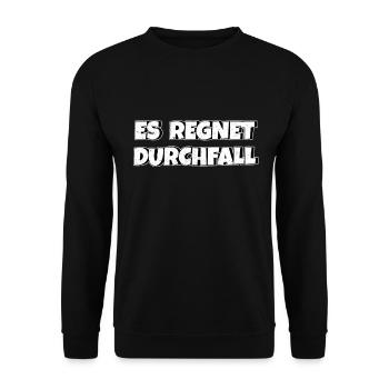 Es regnet Durchfall - Unisex Pullover - Schwarz - Vorne - Alina (178cm) & Michal (187cm)
